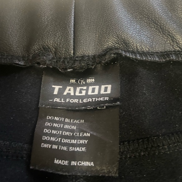 Black Faux Leather Leggings - Picture 2 of 9